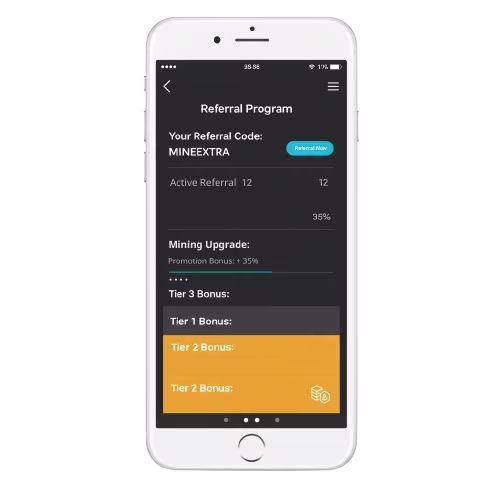 iPad showing MineX referral system